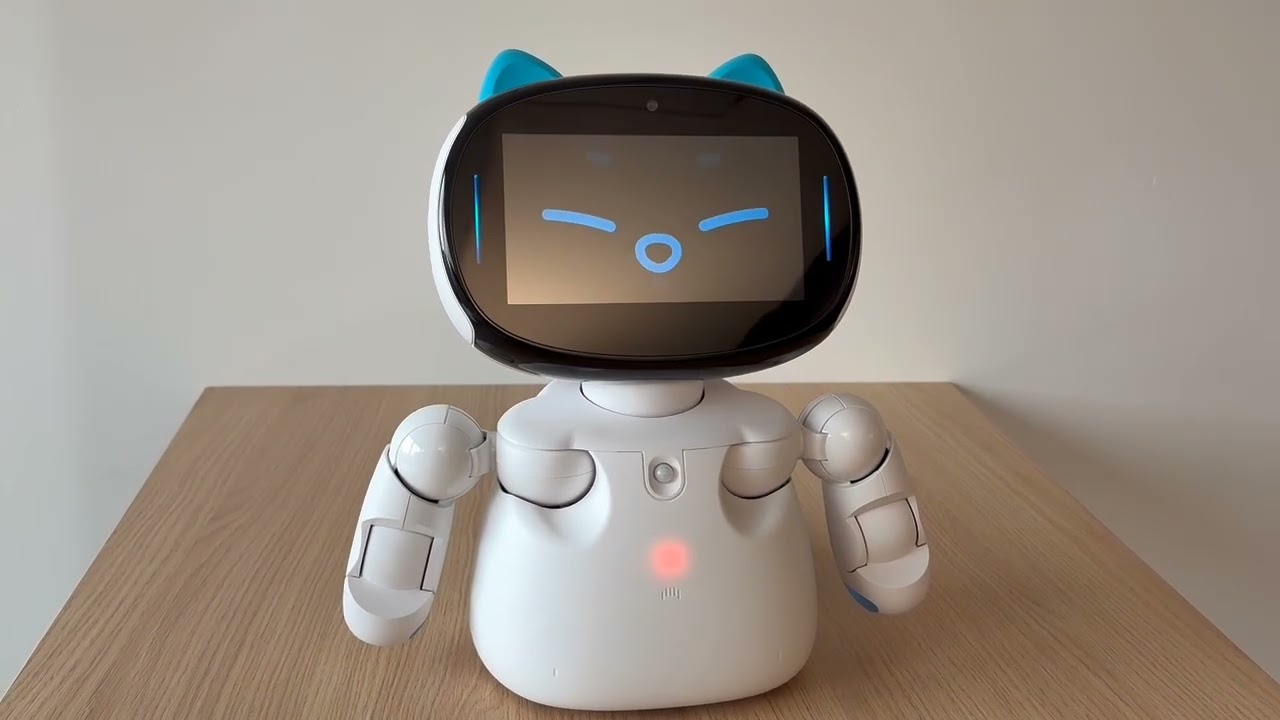 Yuna, humanoid service robot, in the hotel lobby